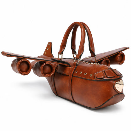Flugzeug-inspirierte Handtasche