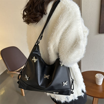 Elegante Schmetterling Verzierte Schultertasche