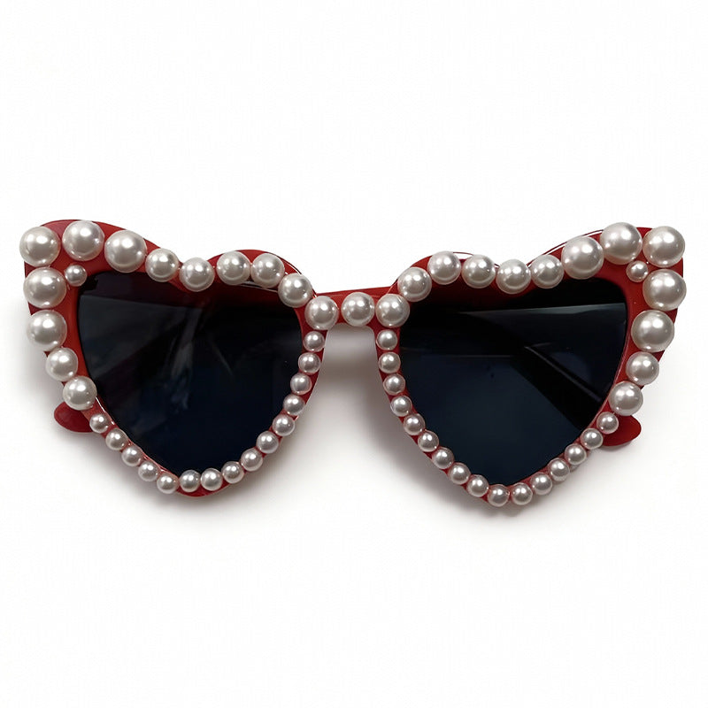 Dekorative mit Perlen verzierte Cat-Eye-Sonnenbrille Brehn
