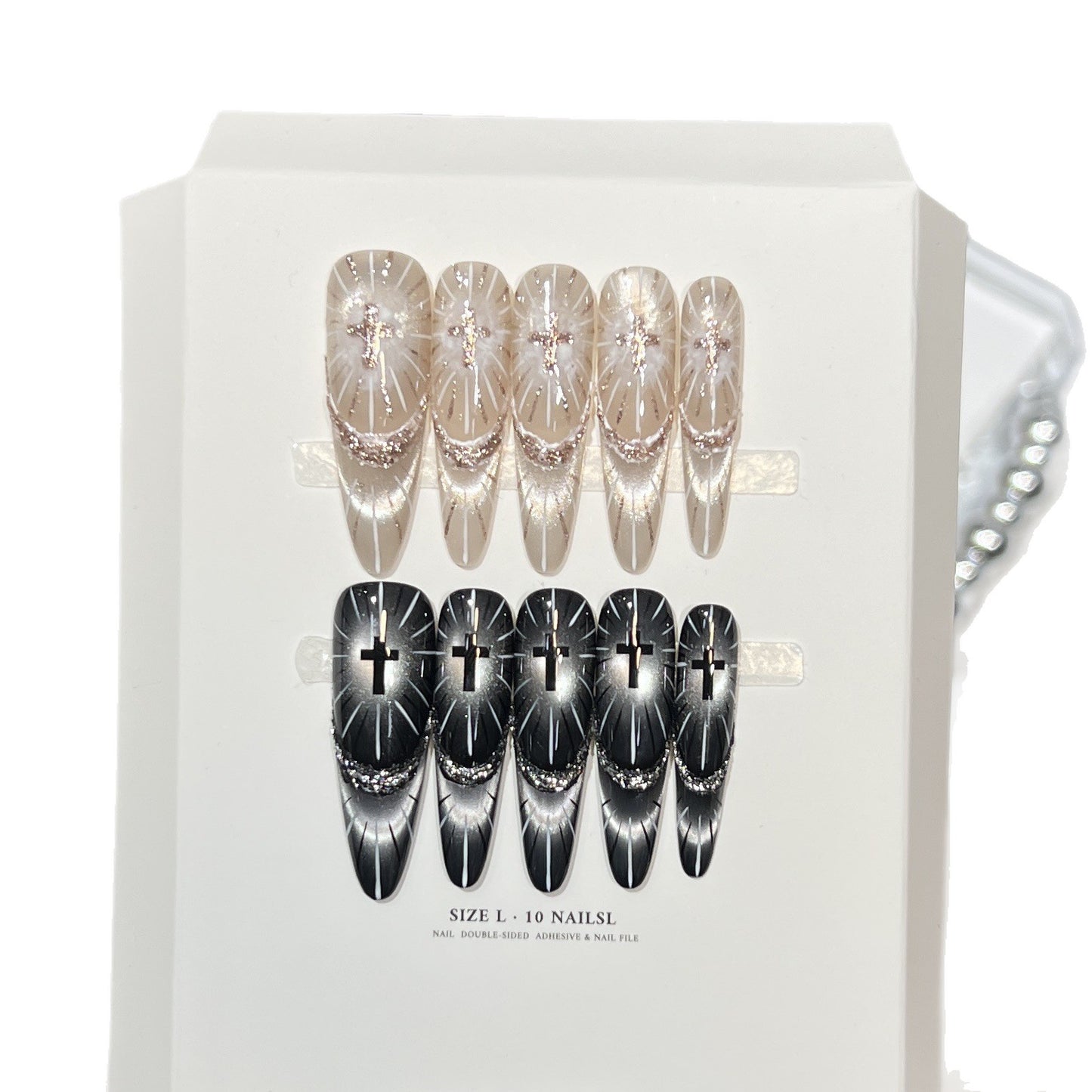 Chic Press-On Nagel Set mit elegantem Strassdesign Brehn