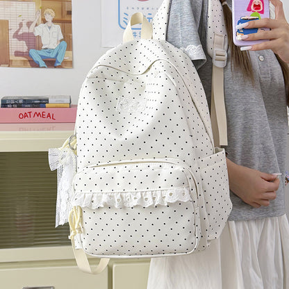 Charmanter gepunkteter Schulrucksack Brehn