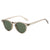 Damen Vintage Sonnenbrille mit runden Gläsern und transparentem Rahmen Brehn