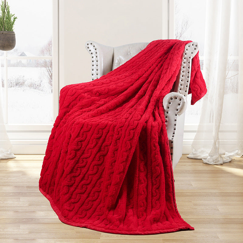 Damen gemusterte Kuscheldecke aus weichem Bouclé Brehn