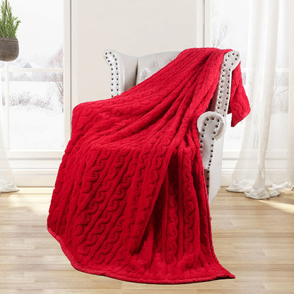Damen gemusterte Kuscheldecke aus weichem Bouclé Brehn