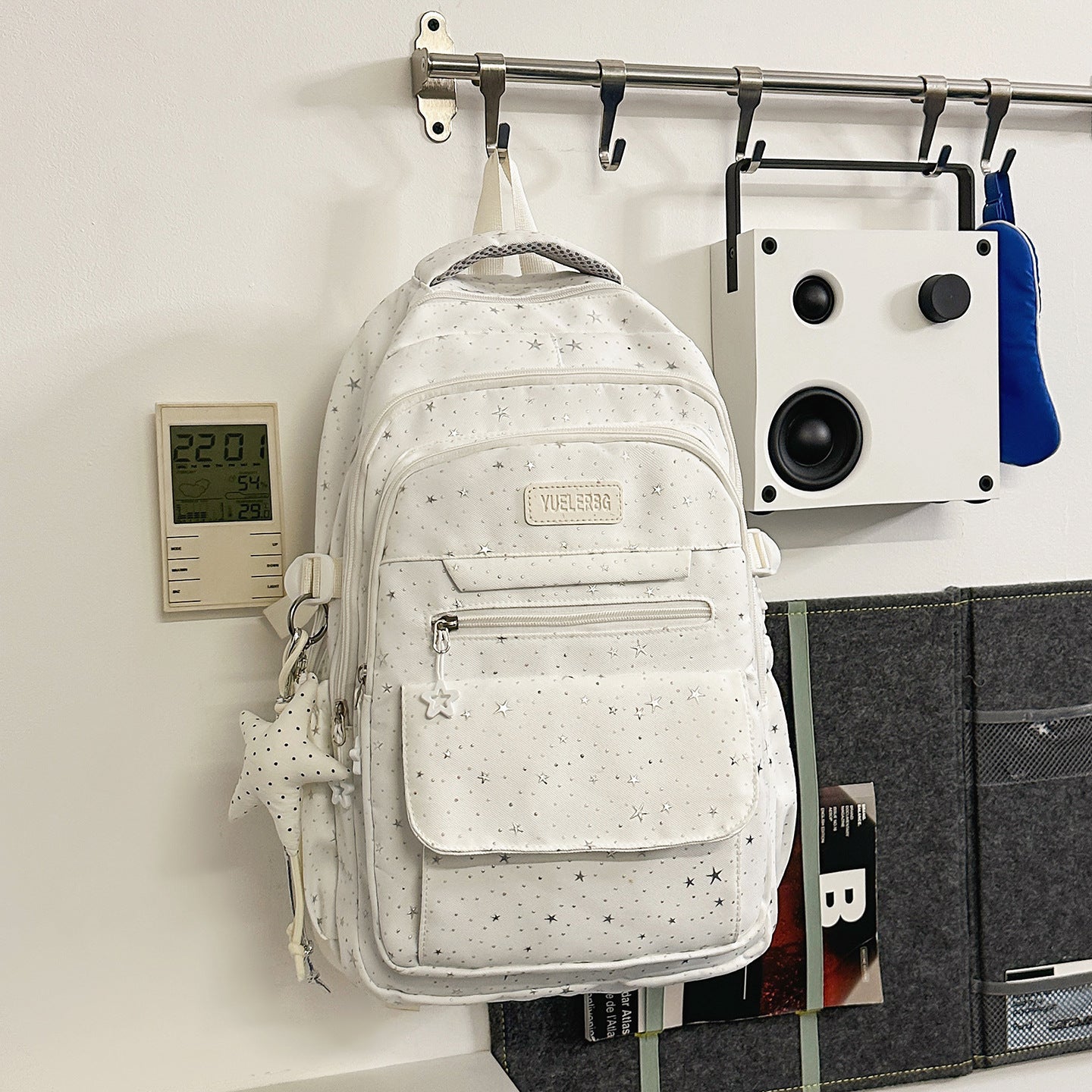 Mehrfach-Fächer Stern-Verzierte Schulrucksack