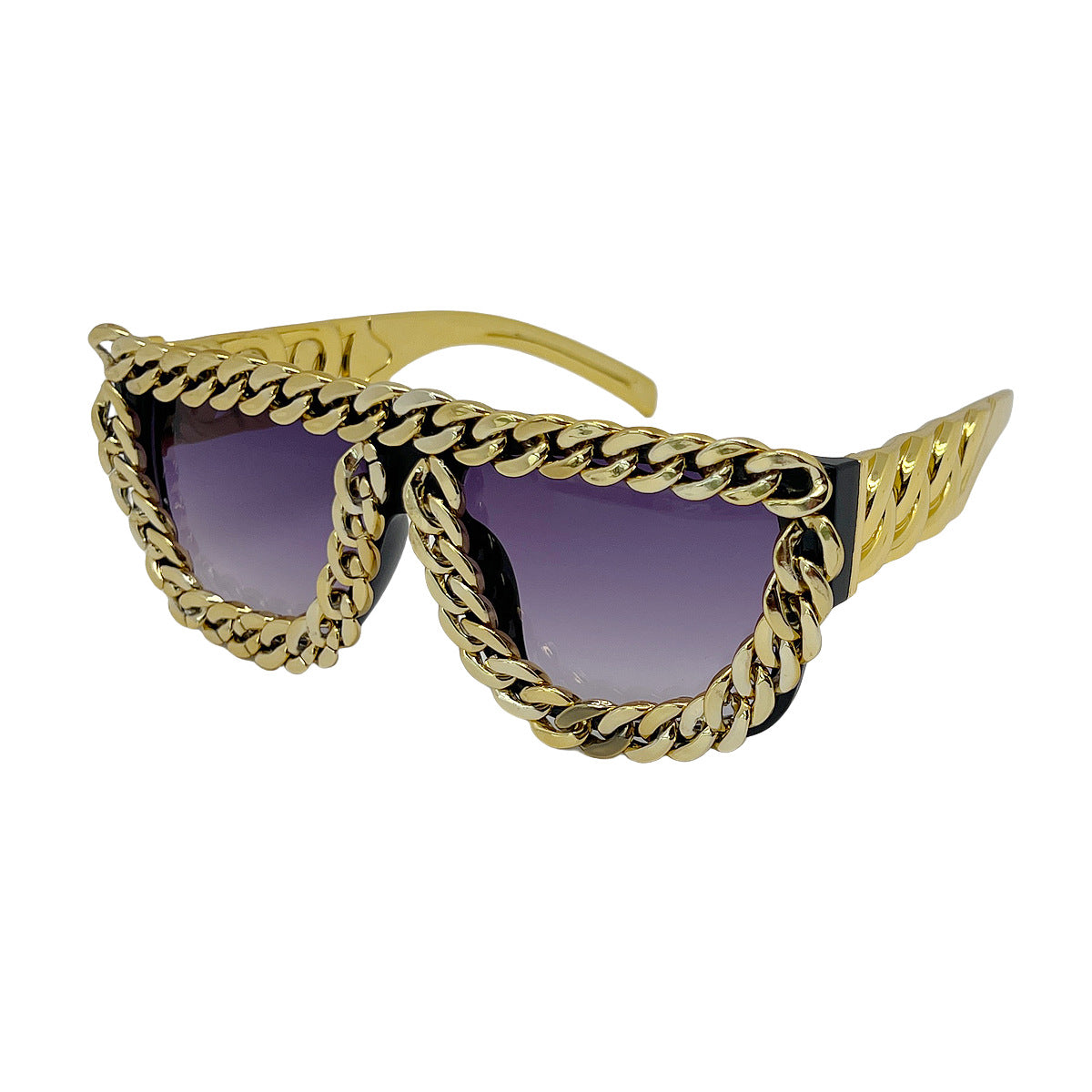 Damen Sonnenbrille mit auffälligem Kettenrahmen Brehn
