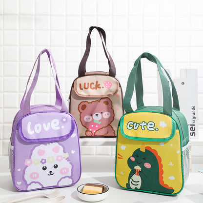 Isolierte süße Kaninchen-Themen Lunch Tasche Brehn