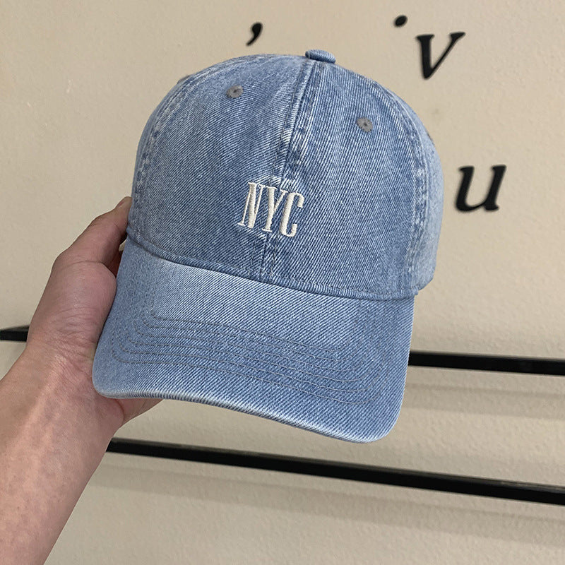 Damen Vintage-inspirierte Denim Baseballmütze Brehn