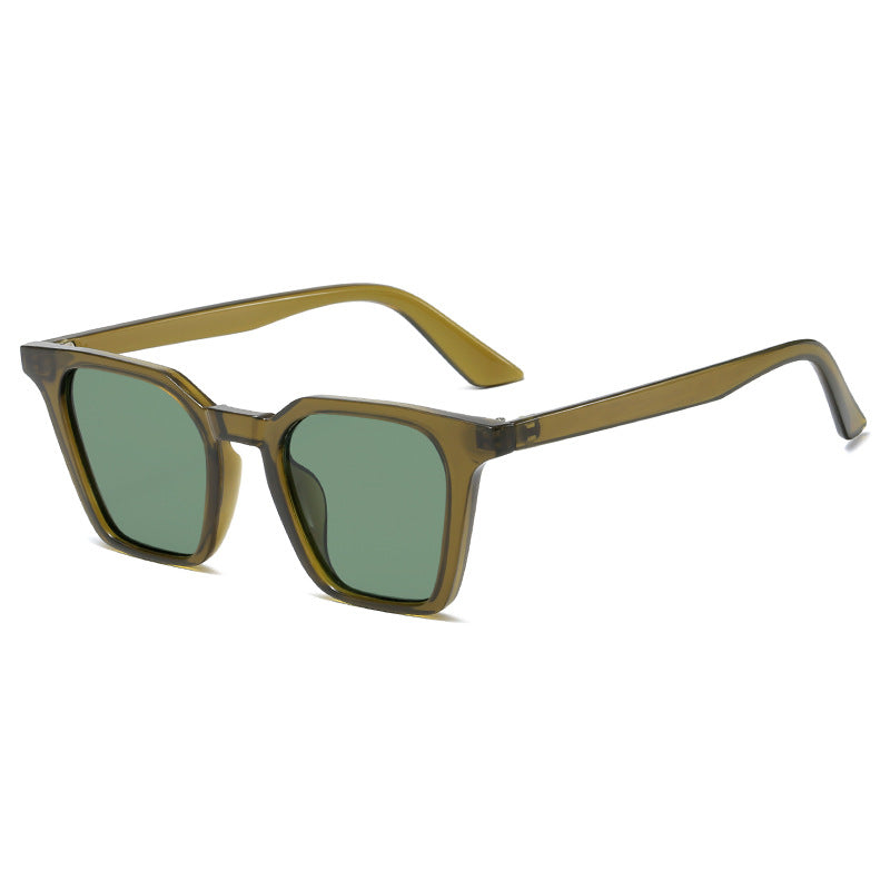 Damen quadratische Sonnenbrille mit markantem Schilddesign und UV-Schutz Brehn