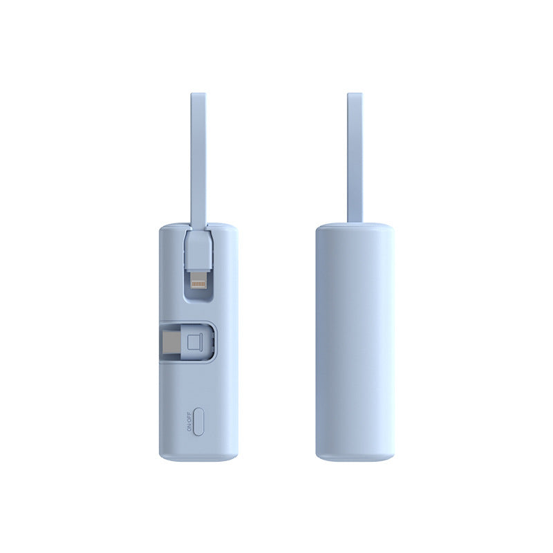 Kompakte Powerbank mit Integriertem Ladekabel und Led-Indikator Brehn