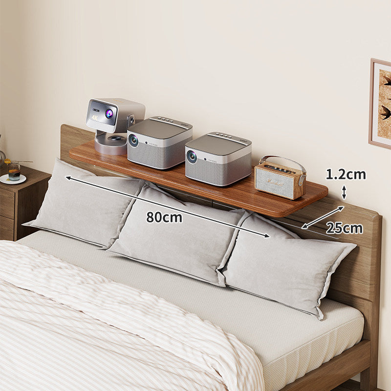 Slim Floating Kopfteil Nachttischregal mit ultra-dünnem Profil und abgerundeten Ecken