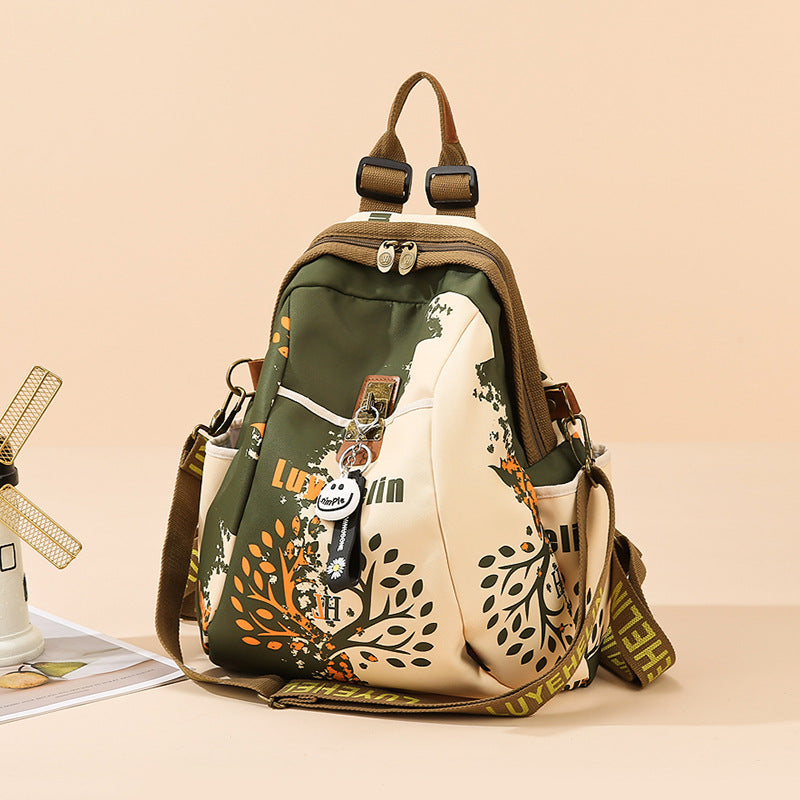 Künstlerischer Mehrfach-Taschen Sling-Rucksack Brehn
