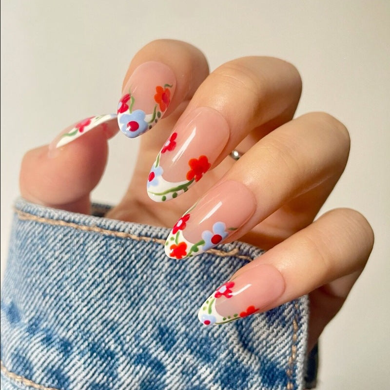Blumiges Press-On Nagelset