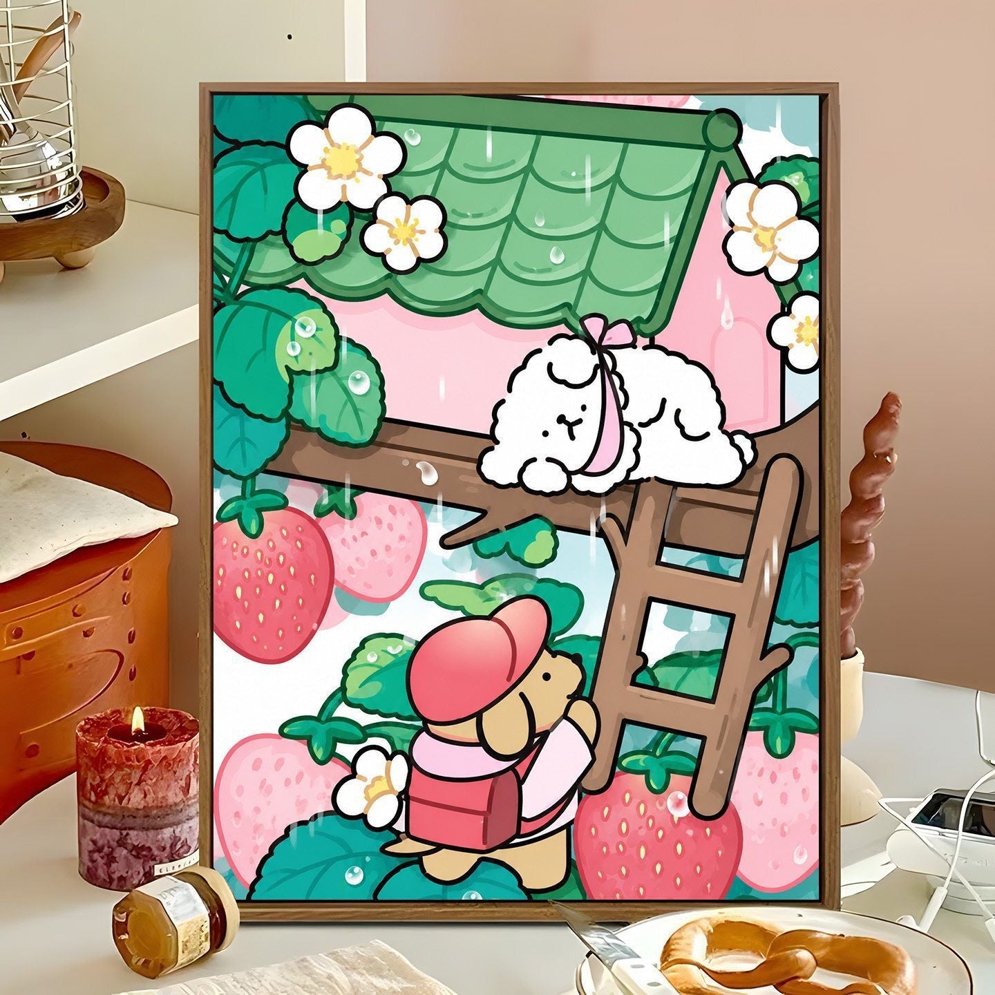 Süße tierische Schaukel Wandkunst Brehn
