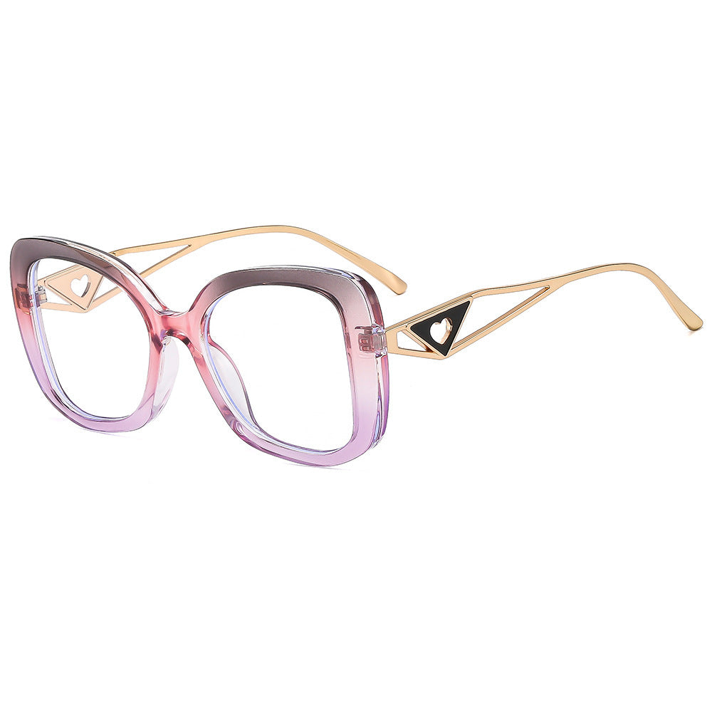 Damen modische oversized Sonnenbrille mit luxuriösem Herzdetail Brehn