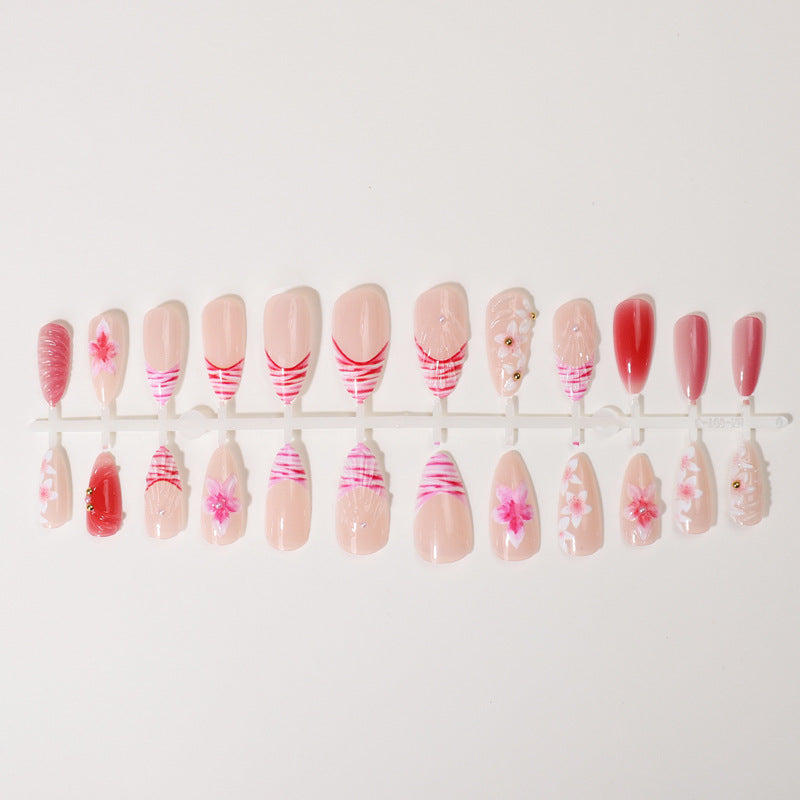 Florale Kunst Press-On Nagelspitzen Kollektion Brehn