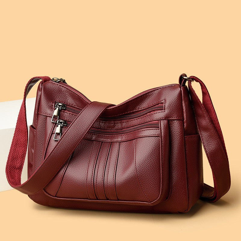 Funktionale Kunstleder-Schultertasche