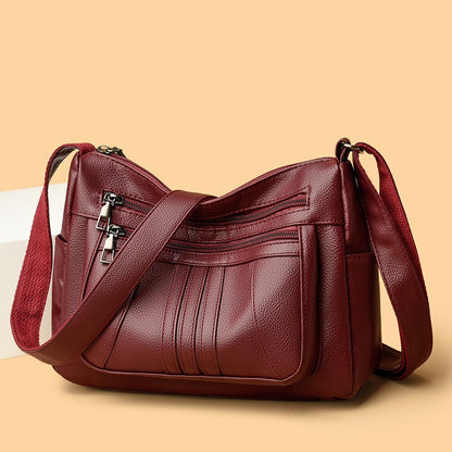 Funktionale Kunstleder-Schultertasche