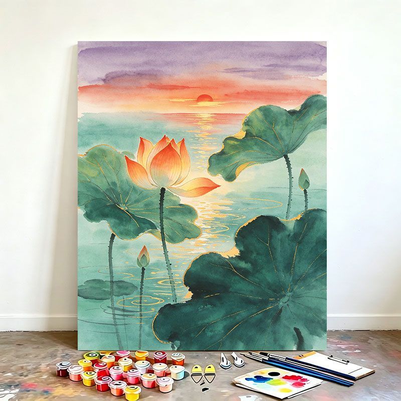 Aquarell Lotus Kunst Malset Brehn