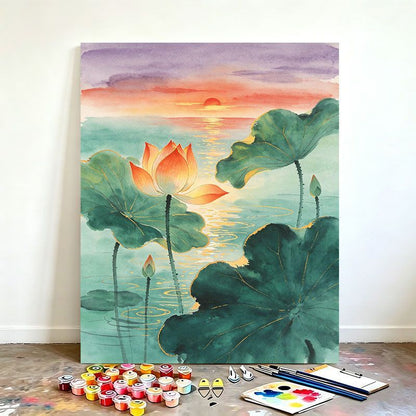 Aquarell Lotus Kunst Malset Brehn