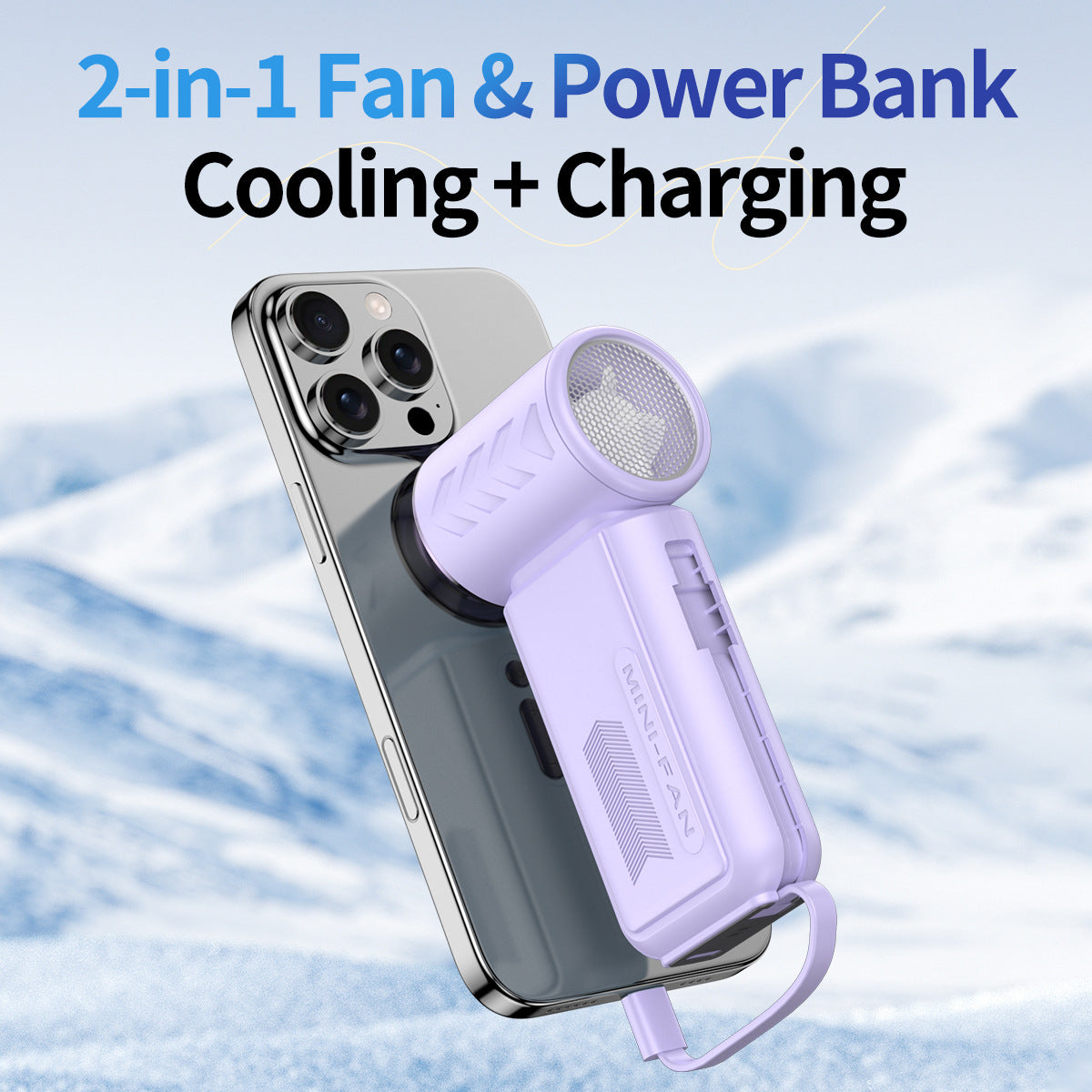Damen Tragbarer Kühleventilator mit Powerbank Brehn