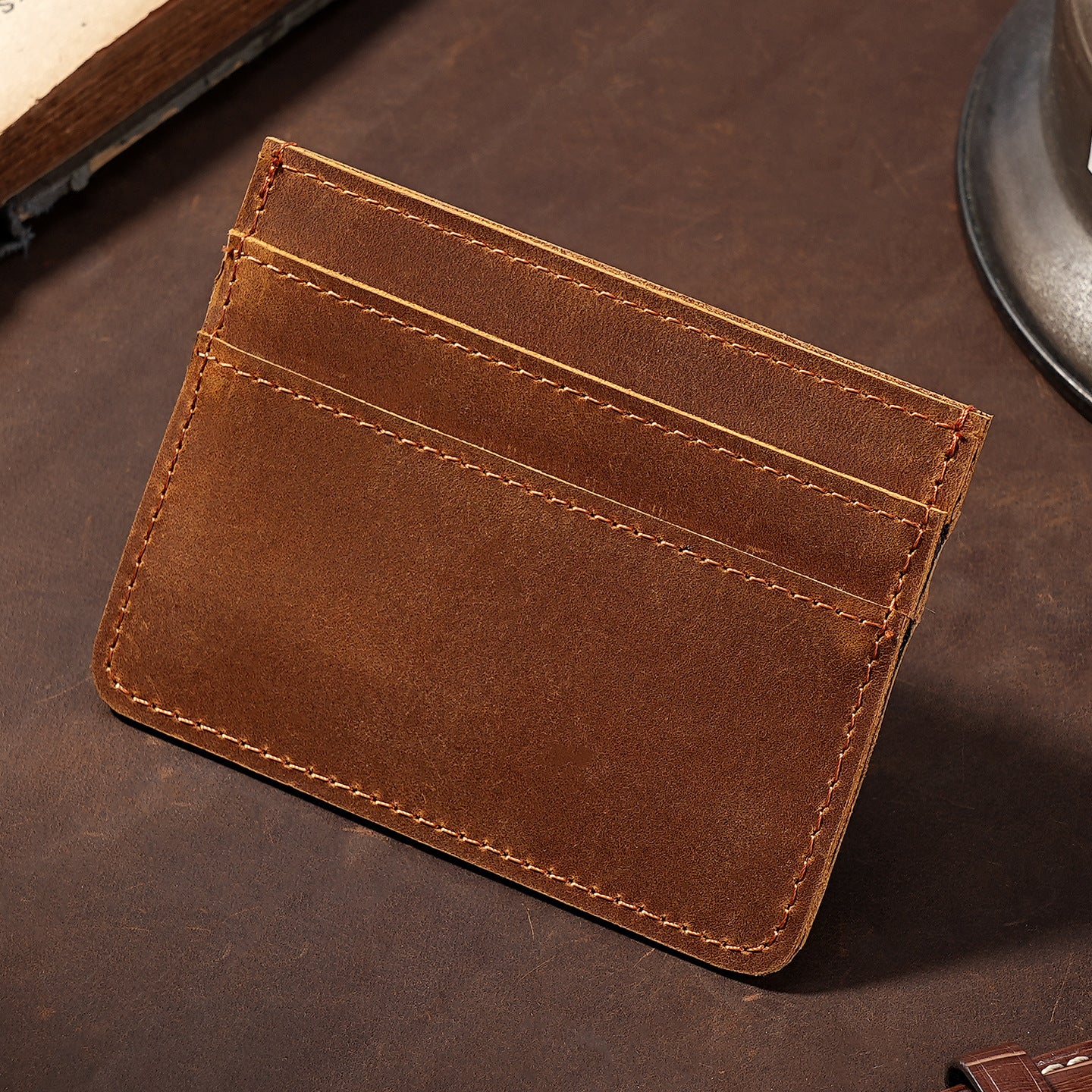 Vintage Leder Kartenhalter
