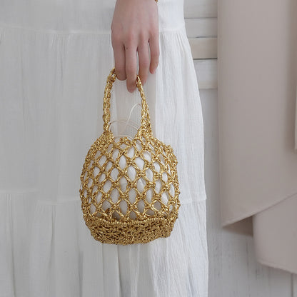 Netz-Shopper-Tasche mit Geflochtenem Design Brehn