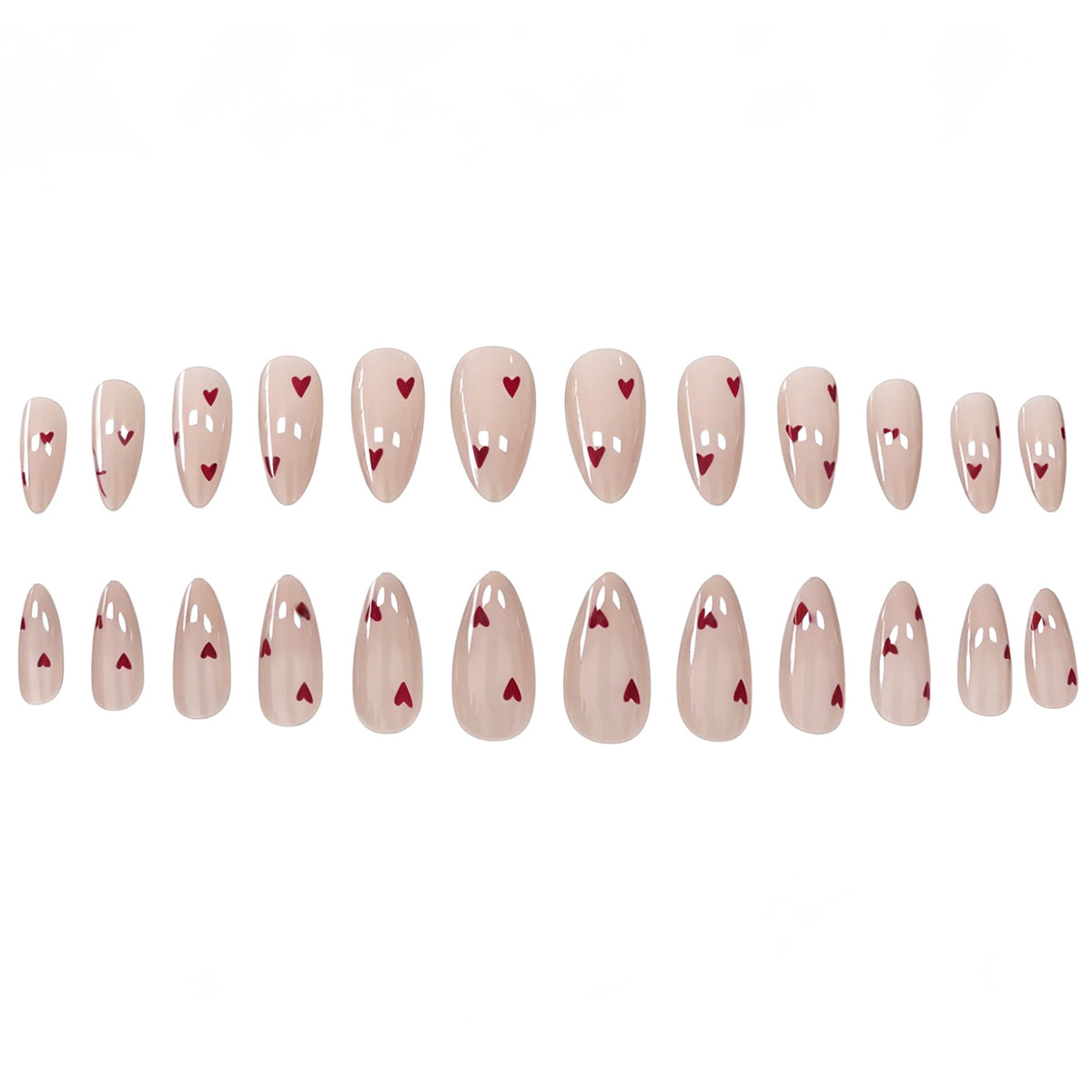 Herz-Design Acryl-Nagelverlängerungen Brehn
