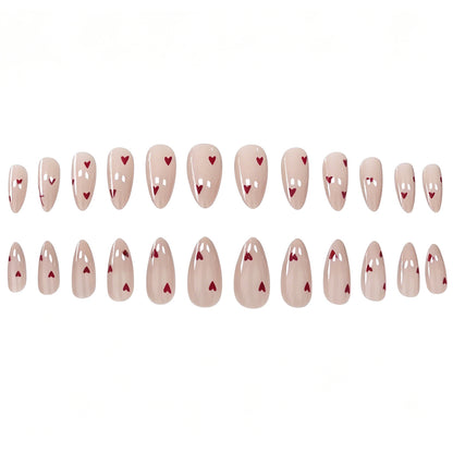 Herz-Design Acryl-Nagelverlängerungen Brehn