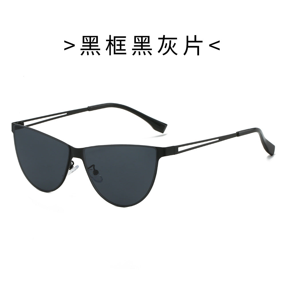 Damen Modische Cat-Eye Sonnenbrille mit elegantem Metallgestell Brehn