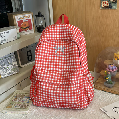 Süßer Gingham-Muster Mini Schulranzen