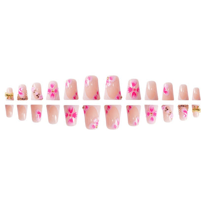 Florale Verzierungen Press-On Nagelverlängerungen Brehn