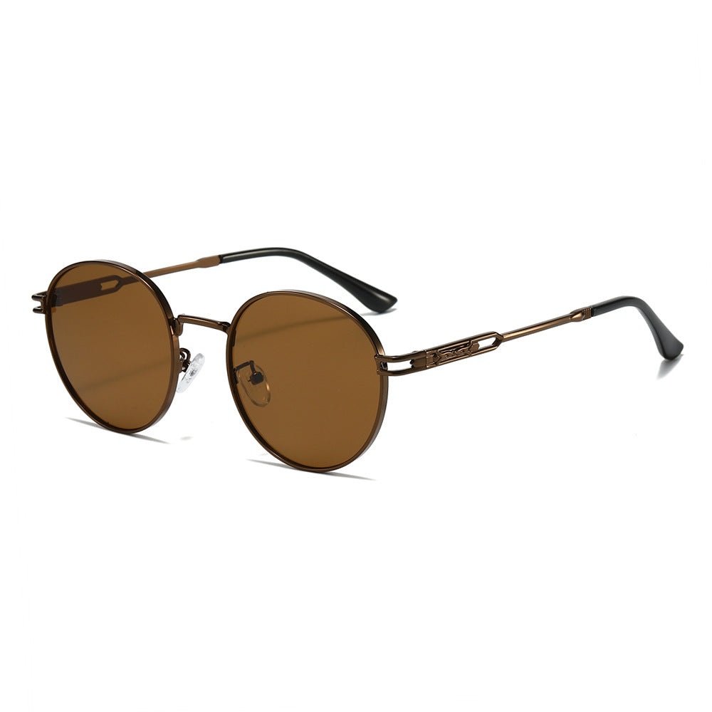 Damen Modische Sonnenbrille im minimalistischen Rundrahmen Brehn