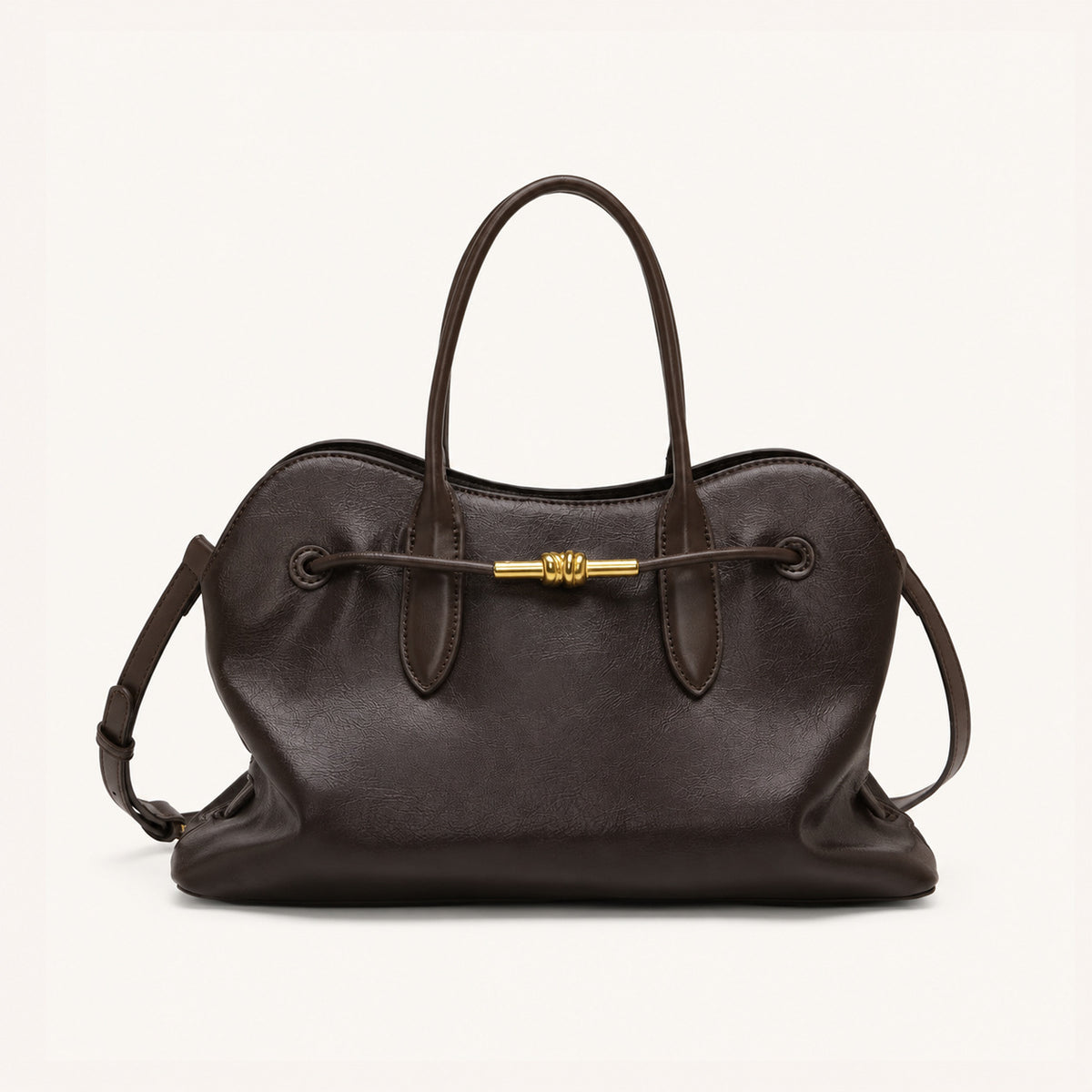Akzentuierte Leder-Handtasche