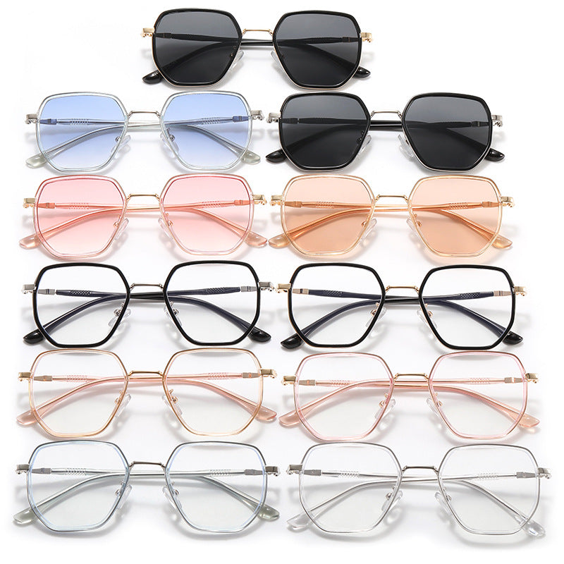 Damen geometrische Sonnenbrille mit elegantem Gläserdesign Brehn