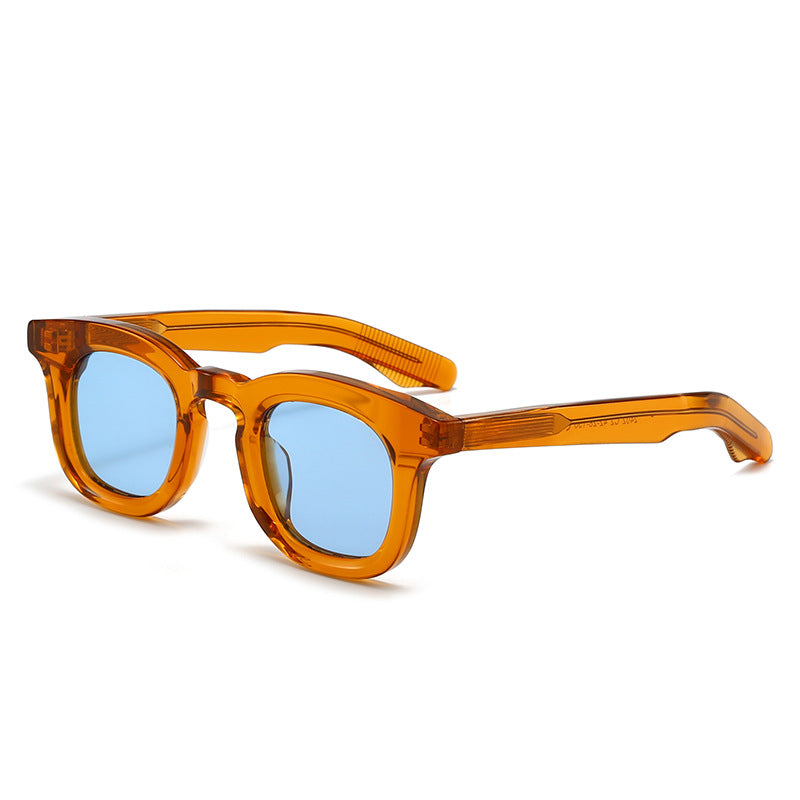 Damen modische Oversize-Sonnenbrille mit transparentem Rahmen und polarisierten Gläsern Brehn