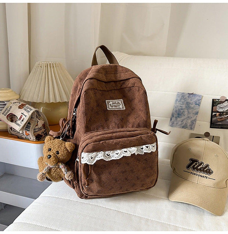 Süßer floraler Print Mini-Schulrucksack