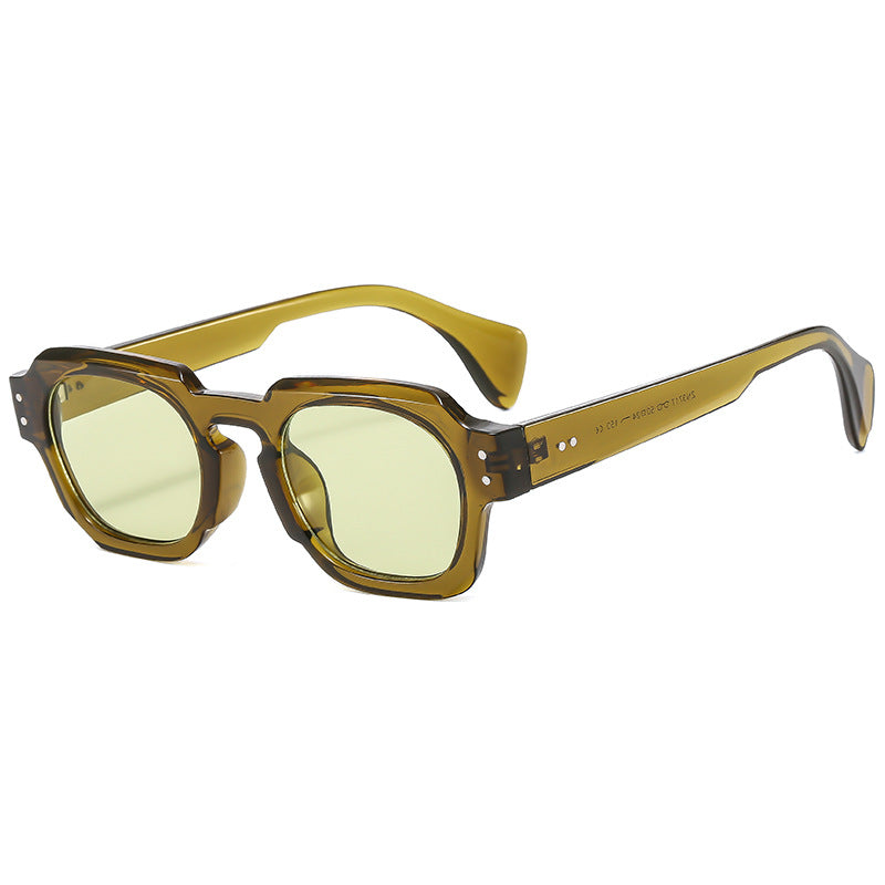Damen Modische Sonnenbrille im einzigartigen achtkantigen Design Brehn