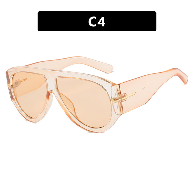 Damen Geometrische Sonnenbrille mit modernem Rahmen und polarisierten Gläsern Brehn