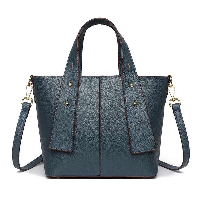 Texturiertes veganes Leder Mehrfach-Taschen Tote Brehn