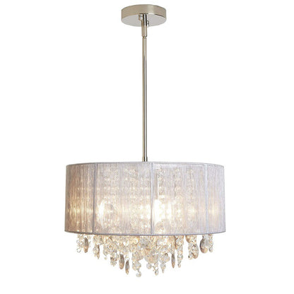 Elegante Kristall Trommel Deckenleuchte