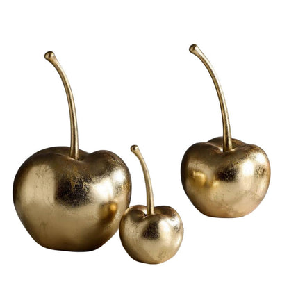 Dekorative goldene Kirschskulptur