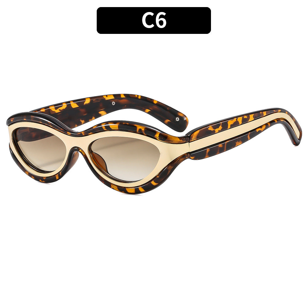 Schicke Retro Katzenaugen Sonnenbrille