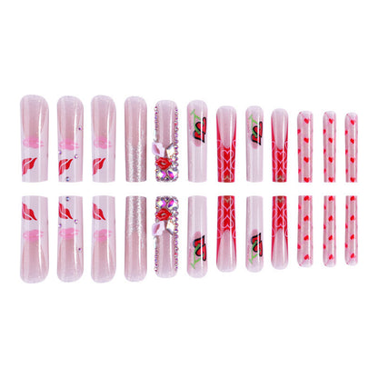 Dekorativer Press-On-Nagelset