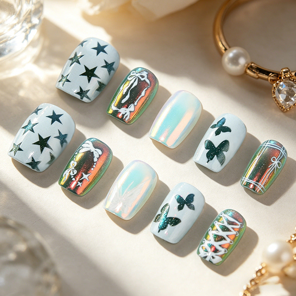 Künstlerisches Schmetterlings-Nageldesign-Set Brehn