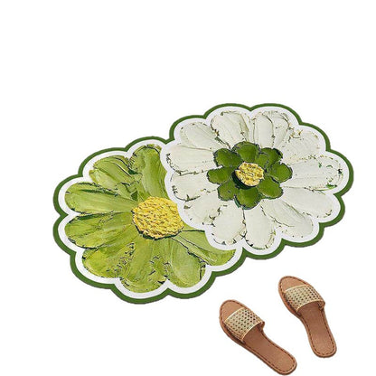 Blumenförmiger Teppich