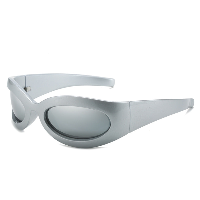 Damen trendige Sportsonnenbrille mit aerodynamischem Design Brehn