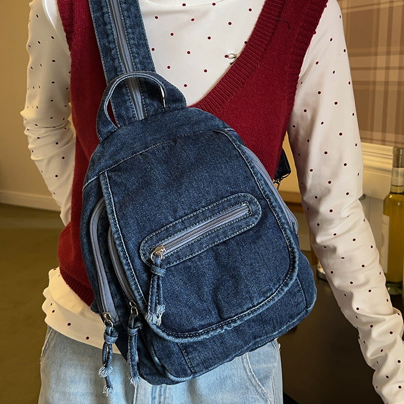 Stylische Denim Mini-Rucksack Brehn