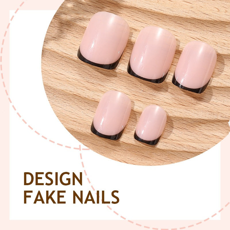 Elegante Kunstnagelset mit Schwarz-Spitzen Brehn
