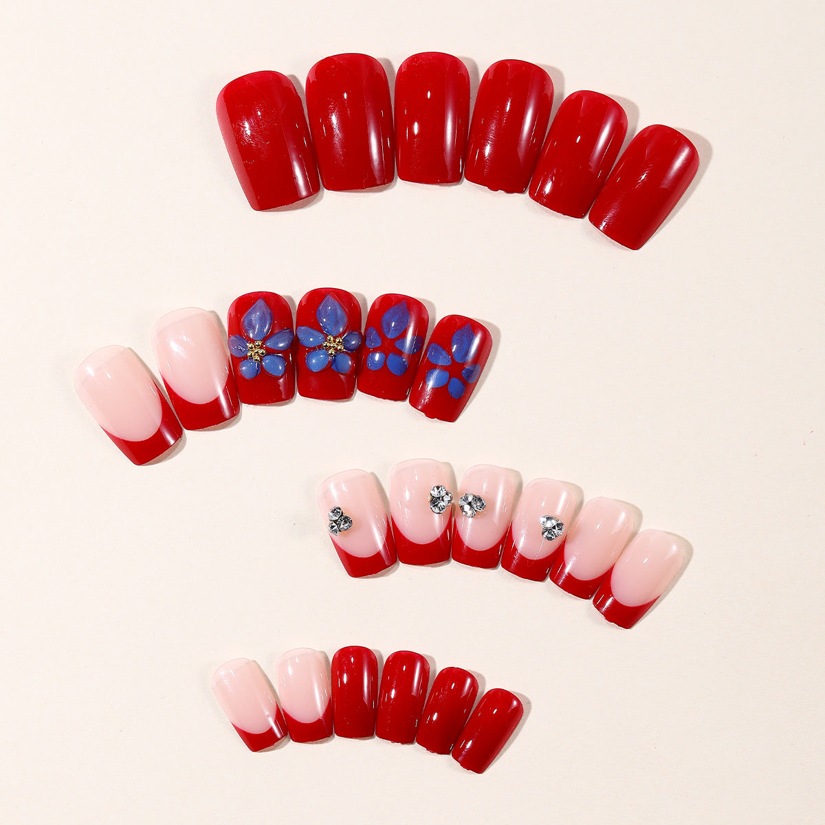 Künstlerisches Nageldesign-Kit mit floralen Akzenten Brehn